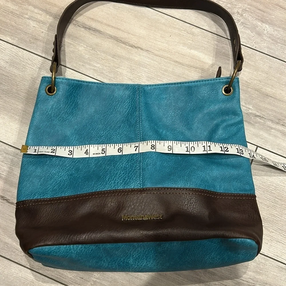 Montana West blue and brown hobo shoulder bag